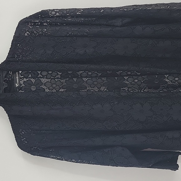 Elegant Lace Kimono Black - Picture 3 of 15
